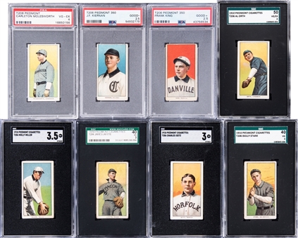 1909-11 T206 White Border "Southern Leaguers" Graded Collection (8 Different)